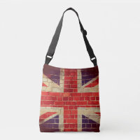 Drapeau BRITANNIQUE vintage sur un mur de briques