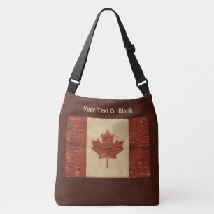 Sac Ajustable Drapeau Canadien Sur L'Écorce De Birch Intérieur