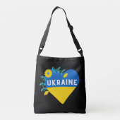 Sac Ajustable Drapeau coloré Ukraine Fleur Coeur (Dos)
