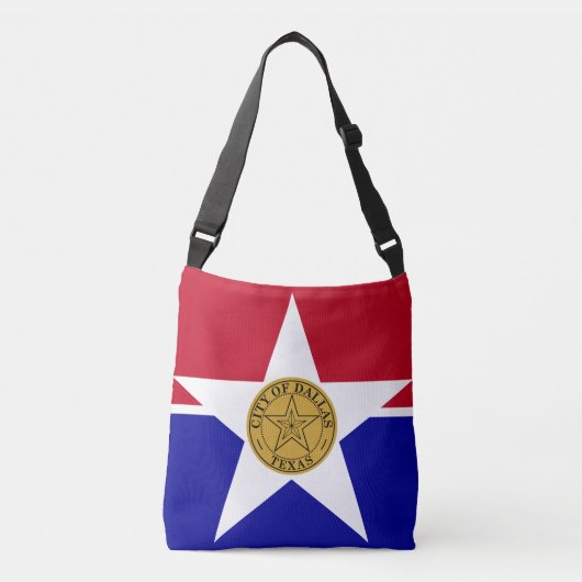 Sac Ajustable Drapeau de Dallas, Texas Crossbody Bag (Devant)