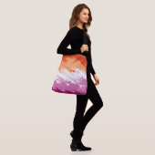 Sac Ajustable Drapeau de fierté lesbienne abstrait trippy ondulé (Sur le modèle)