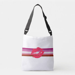 Sac Ajustable Drapeau de fierté lesbienne au rouge à lèvres