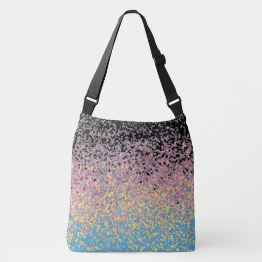 Sac Ajustable Drapeau de fierté polygender pixelisé funky tripan (Devant)