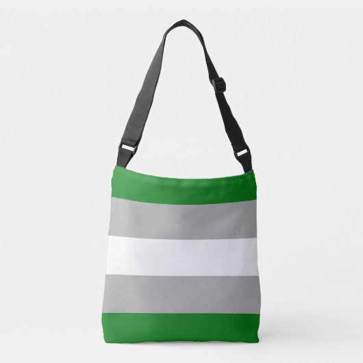 Sac Ajustable Drapeau de la fierté grise romantique (Devant)