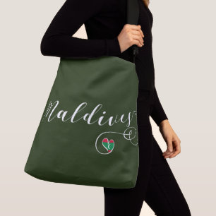 Sac Ajustable Drapeau des Maldives en coeur, Maldives