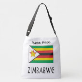 Sac Ajustable Drapeau du Zimbabwe avec votre nom Crossb (Dos)