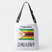 Sac Ajustable Drapeau du Zimbabwe avec votre nom Crossb (Devant)