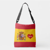 Sac Ajustable Drapeau espagnol avec coeur rouge / mode (Devant)