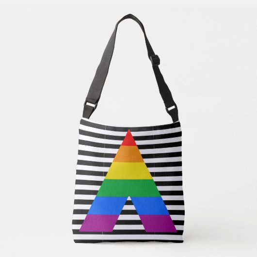 Sac Ajustable Drapeau LGBT Ally Pride couleurs sur toute impress (Devant)