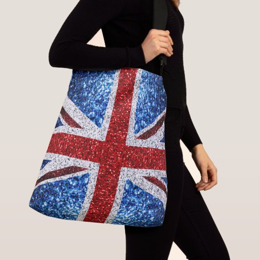 Sac Ajustable Drapeau rouge bleu blanc brillant parties scintill (De près)