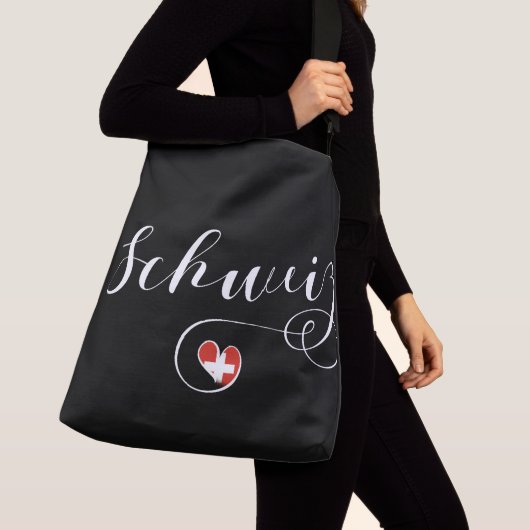 Sac Ajustable Drapeau Suisse dans un coeur, Schweiz, Suisse (De près)