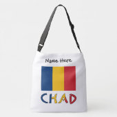 Sac Ajustable Drapeau tchadien Chad Personnalisation noire (Dos)