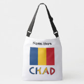 Sac Ajustable Drapeau tchadien Chad Personnalisation noire (Devant)
