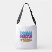 Sac Ajustable Dream Hustle Win - Motivational Bold Citation Cros (Devant)