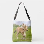 Sac Ajustable Drôle Chevaux Konik Sauvages Foals Jouant Ensemble (Dos)