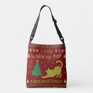 Sac Ajustable Drôle de chat de Noël au thon, style Xmas laid