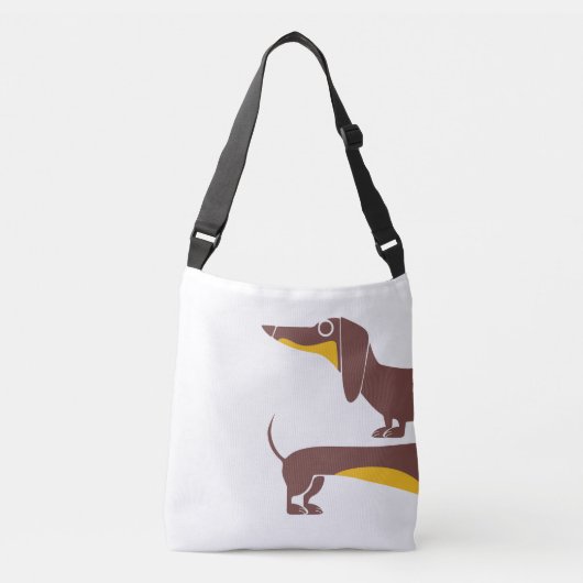 Sac Ajustable Drôle mignon dachshund pour parent chien long (Devant)