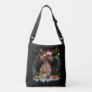 Sac Ajustable Drôle Père Noël Dachshund Reindeer Noël clair