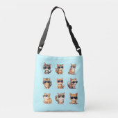 Sac Ajustable Drôle Thème Chat Décontracté Corps Croix Fourre-to (Dos)