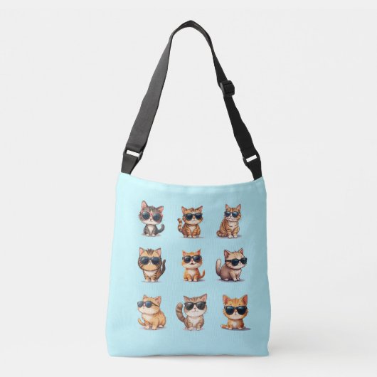 Sac Ajustable Drôle Thème Chat Décontracté Corps Croix Fourre-to (Devant)