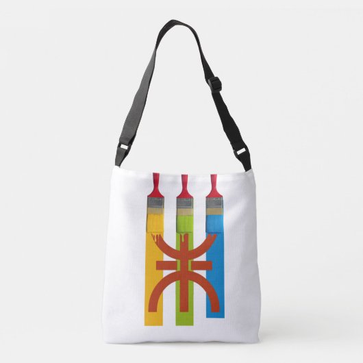 Sac Ajustable Dyeing brush paint the Amazigh flag (Dos)