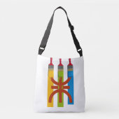 Sac Ajustable Dyeing brush paint the Amazigh flag (Devant)