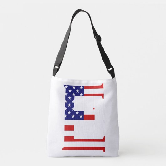 Sac Ajustable E Monogramme superposé sur le drapeau américain cb (Dos)