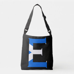 Sac Ajustable E Monogramme superposé sur le drapeau écossais cbc