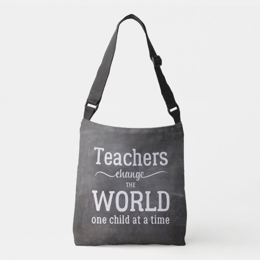 Sac Ajustable Écriture blanche de l'enseignant inspirant citatio (Devant)