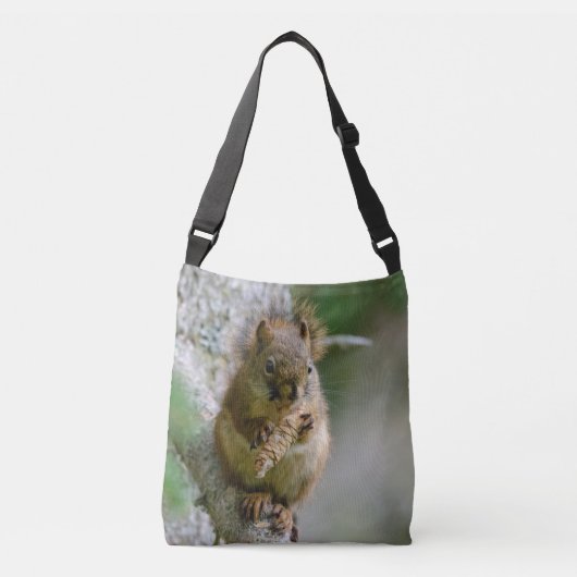 Sac Ajustable Écureuil mangeant sur un arbre (Devant)