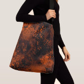 Sac Ajustable Effet d'hachure de peinture orange et noir (De près)
