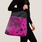Sac Ajustable Effet Retro Paint Splatter rose et noir (De près)
