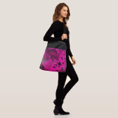 Sac Ajustable Effet Retro Paint Splatter rose et noir (Sur le modèle)