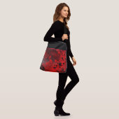 Sac Ajustable Effet Retro Paint Splatter rouge et noir (Sur le modèle)
