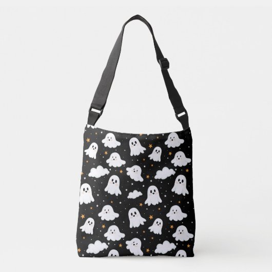Sac Ajustable Éffrayant mignon Halloween Ghost Nuageux Star Sky (Devant)
