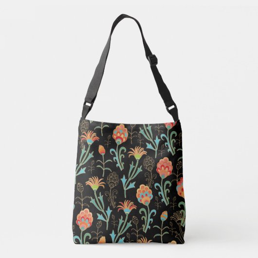 Sac Ajustable Élégance florale orientale transparente (Dos)