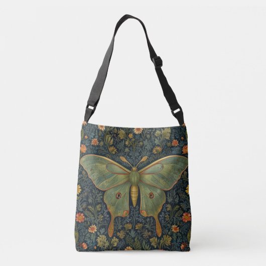 Sac Ajustable Élégant boho rétro Luna moth botanique (Dos)