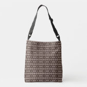 Sac Ajustable Elégant Brown Abstrait et Motif beige (Dos)