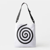 Sac Ajustable Elégant cercle spiral Abstrait en noir et blanc (Dos)
