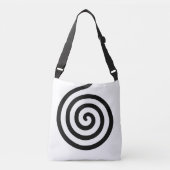 Sac Ajustable Elégant cercle spiral Abstrait en noir et blanc (Devant)