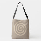 Sac Ajustable Elégant cercle spiral Abstrait sur le beige (Dos)