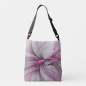 Sac Ajustable Elégant Chaos Moderne Abstrait rose Fractal Art (Dos)