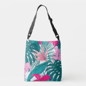 Sac Ajustable Elégant Hibiscus Tropical Fleurs et Feuilles | (Dos)