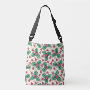 Sac Ajustable Élégant modèle vintage Noël Holly Floral