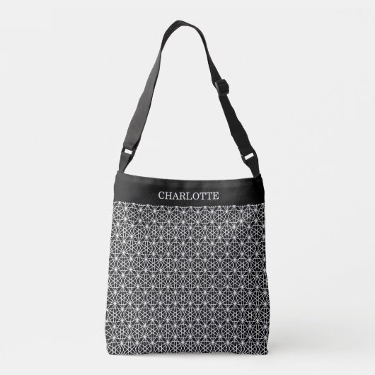 Sac Ajustable Elégant motif en étoile en noir et blanc (Dos)