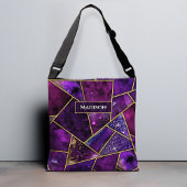 Sac Ajustable Élégant rose violet girly géométrique