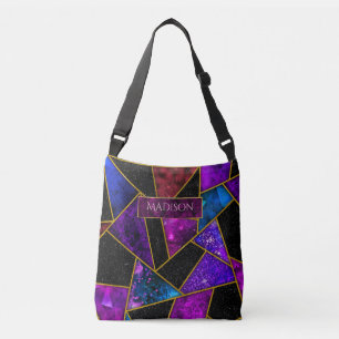 Sac Ajustable Elégant rouge violet girly géométrique