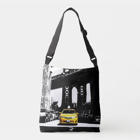 Sac Ajustable Élégant Taxi Jaune Noir Stylé Nyc New York Brookly (Devant)