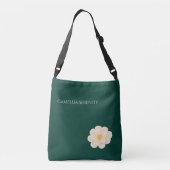 Sac Ajustable Elegant White Camellia Deep Green Botanical Bloom (Dos)