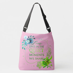 Sac Ajustable Élégante citation artistique florale en or